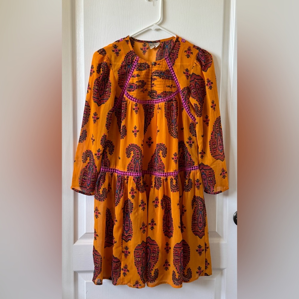 Holding Horses Orange and Pink Patterned Top